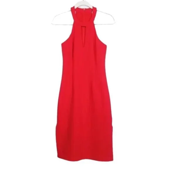J.O.A. Red Halter Midi Dress - Picture 3 of 8